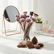 16/18/21 Piece Face Makeup Brush Set - Detail Brushes for Contouring, Blush, Highlighting