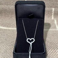 Tiffany 蒂芙尼 愛心 滿鑽 中號 白金項鍊