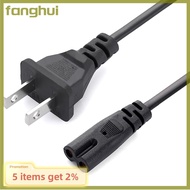 fanghui EU Power Cable 2pin IEC320 C7 US Power Extension Cord For Dell Laptop Charger Canon Epson Pr