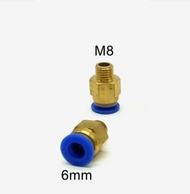 Fitting pneumatic M8 selang 6mm