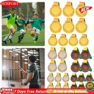 [HOSPORT Official Mall]10Pcs 1st 2nd 3rd Prize Medal เหรียญทอง/เงิน/ทองแดงคอริบบิ้นรางวัลกีฬารางวัลน