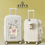 AVIVA Hard Case Luggage with Cute Cartoon Design and 360° Spinner Wheels