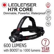 H7R Core LEDLENSER RECHARGEABLE Headlamp - 600 Lumens with BOOST to 1000 Lumens Led Lenser headlamp 