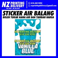 Sticker Air Balang Vanilla Blue