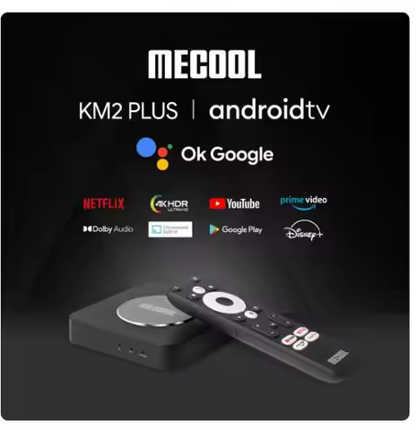 5PCS or 10pcs MECOOL KM2 Plus 2G 16G TV Box Android TV Amlogic S905X4-B Quad Core Media Player Set T