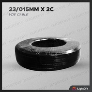 2.5MM X 2 CORE PVC INSULATED PIN WIRE 23/0.15MM X 2 CORE VDE CABLE