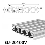 【Limited stock】 1pc Silver 2020 2020n2 2040v 2060 2080 20100 4040 4040n2 4080 V-Slot Aluminum Profil