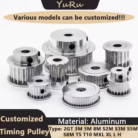 Customized 2GT 3M 5M 8M T5 T10 Synchronous Pulley Timing Pulley Metric Pitch 2/3/5/8mm All Kinds of 
