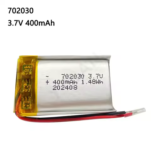 High quality 3.7V 702030 400mAh lithium polymer rechargeable battery for DIY GPS PSP DVR remote cont