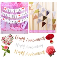 Happy Anniversary Banner Cursive anniversary decorations