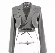 BLAZER ELEGAN WANITA CROP/BLAZER CROP WANITA/BLAZER CROP IKATAN SIMPUL/BLAZER CROP MOSIZI