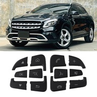 ❤NEVERTL-513❤ 12pcs Black ABS Car Steering Wheel Button Cover Sticker For Benz C W205 2015-18 /never