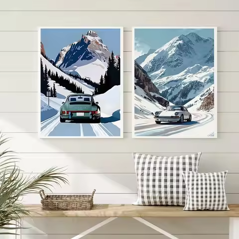 Painting Wall Art Painting Home Living Room Decor Classic 911 Alpine Drive Poster Vintage Alpine Tou