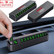 Audi Car Luminous Phone Number Card Plate Temporary Magnetic Numbers Sticker Display Holder For A3 8
