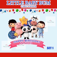 Little Baby Bum Cake Topper Party Set Banner Cupcake Toppers