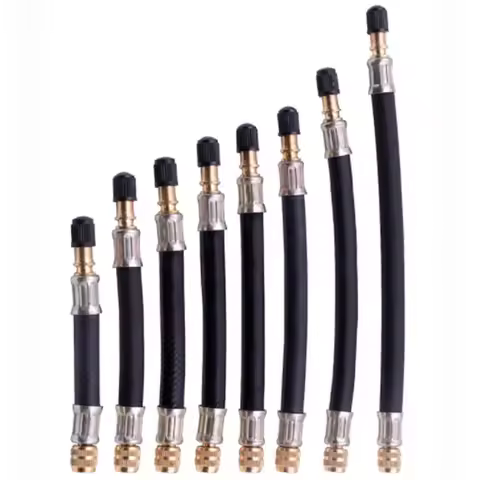 Car Wheels Tyre Valve Stems Extensions Tube Adapter Braided Flexible Hose Tire Valve Inflatable Rubb