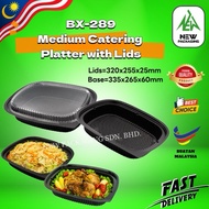 Benxon Dulang Plastik dengan Penutup (5-20PCS) Untuk Catering & Rumah Sesuai for Buffet,Party,Events