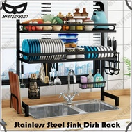 MysteryHero Stainless Steel Sink Dish Rack Kitchen Dish Drainer Rak Pinggan Mangkuk Rak Pinggan Sinki Kitchen Rack