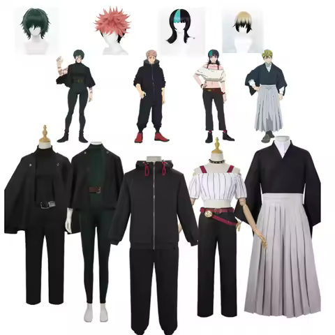 Anime JJK Maki Zenin Yuji Itadori Kirara Hoshi Cosplay Costume Kimono Uniform Tshirt Pants Outfit Ha