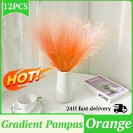 12pcs Fluffy Pampas Grass Fake Reed Simulated Artificial Flower Boquet for Birthday Party Decoration