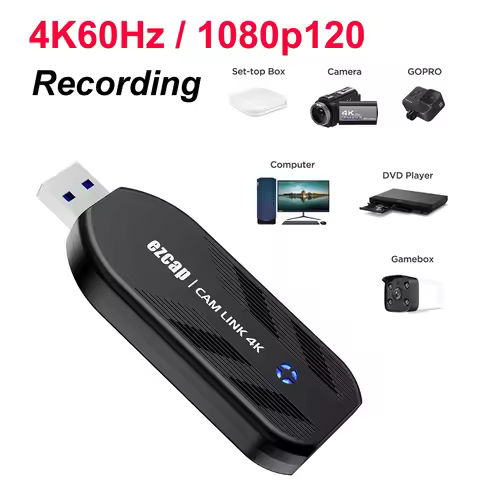 Ezcap331p 1080p@120hz 4K@30hz USB 3.0 HDMI Video Capture Card Recorder for DSLR Camcorder Camera Lap