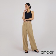 [ANDAR] Dream linen wide slacks(Washable) Women Clothes korea style wide slacks korea style linen pa