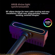 Love 90 Degree Angled Extension Cable 24PIN ARGB Connection Computer Power Cable ARGB