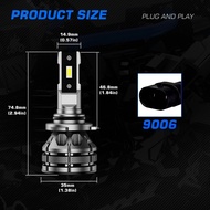 Novsight Novsight N38 2pcs LED ไฟหน้ารถ 15000LM 6500K 80W IP68 กันน้ำ H4 H7 H11 HB3/9005 HB4/9006 LE