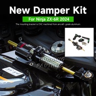 NEW ZX-6R 2024 Motorcycle Accessories Steering Damper Stabilizer & Bracket Mount Kit For Kawasaki Ni
