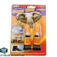 Super Glue Instant Bond / Gam Gajah (3ml x 2)