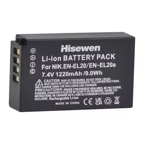 2x1220mAh EN-EL20 EN EL20 EN EL20a Replacement Battery+Dual Charger for Nikon Coolpix P1000 Nikon1 J