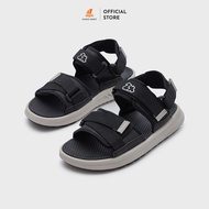 ZX 2822 Black Gray 2-strap Sandal, large version with detachable back strap, stylish 3.5cm Phylong E