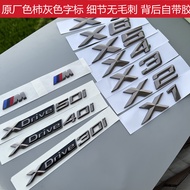 BMW Original Persimmon Gray X3 X4 Car Logo xdrive30i Modified xdrive 40i 50i Displacement Logo Car S