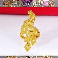 Gold ring 916 pure flower in stock