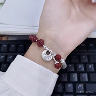 Bracelet Bracelet Pure Silver Elbow Lucky Character Jewelry S999 Bracelet Bracelet Tassel Cinnabar P