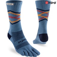 INJINJI TRAIL MIDWEIGHT CREW COOLMAX LAKE Running Socks Half-Calf Length High Calf Blue