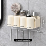 DTG ติดผนัง ที่วางแปรงสีฟัน ไม่ต้องเจาะ ที่ใส่แปรงสีฟัน ชั้นวางของห้องน้ำ เครื่องบีบยาสีฟัน เครื่องบ