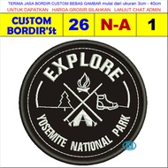 N-A1 EXPLORE YOSEMITE NATIONAL PARK CUSTOM EMBROIDERY'ST TESTIMONI+A1:A29