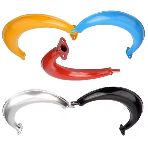Bicycle Banana Muffler Exhaust For 49cc 50cc 60cc 80cc Motorized Bike 2-Stroke Engine