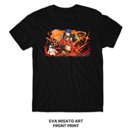 [ 3-5 Days] EVANGELION CHIBI T-Shirt Series MISATO KATSURAGI Manga Anime Tshirt Japanese Unisex Shir