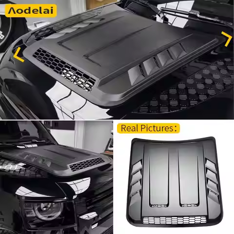 For Land Rover Defender L663 90 110 130 2020-2025 Car Bonnet Armor Engine Hood Panel Blackened Appea