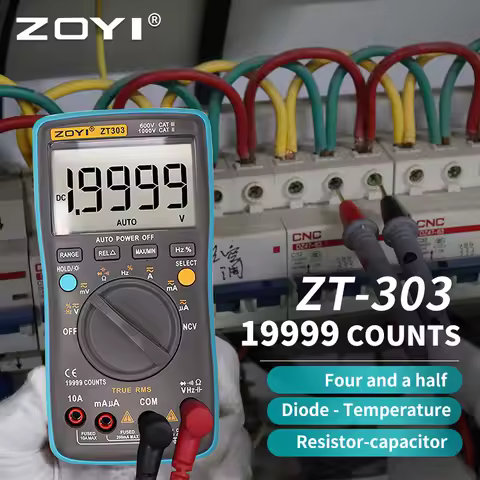ZOYI ZT301 ZT302 ZT303 Digital Multimeter 8000 19999 Counts True RMS Multifunction AC/DC Voltage Tem