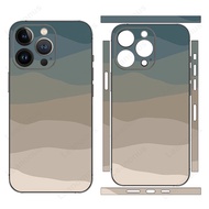 Morandi Color Skin Compatible for iPhone 15 Pro Max Plus Back Screen Protector Film Cover Classic Wa