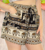 กางเกงขาสั้น กางเกงลายช้าง กางเกงช้าง  Elephant pants Thai pants Shorts Short Pant