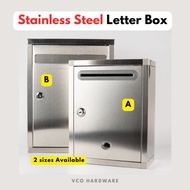 Stainless Steel Wall Mounted Mailbox Letter Box Suggestion Box With Locker Key Lock/Post Box/Peti Su