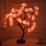 Blossom Rose Flower Tree Lamp Luminous Flower Rose Light Adjustable Branches Valentines Day Romantic