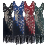 Flapper Dresses 1920s Dresses for Women,Crew Neck Great Gatsby Dresses with Sleeve Roaring 20s Dress