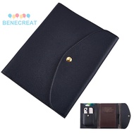 BENECREAT 1pc Imitation Leather & Zinc Alloy File Folders Rectangle Black 222x177x14mm