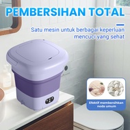 Mesin Cuci Mini Portable Lipat Otomatis 7 L 12L Mesin Cuci Bayi Sterilisasi Cahaya Biru Pembersihan 