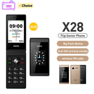 UNIWA X28 GSM 2G Dual Screen Flip Phone 2.8inches Senior Push-Button Handwriting Clamshell Stylish S